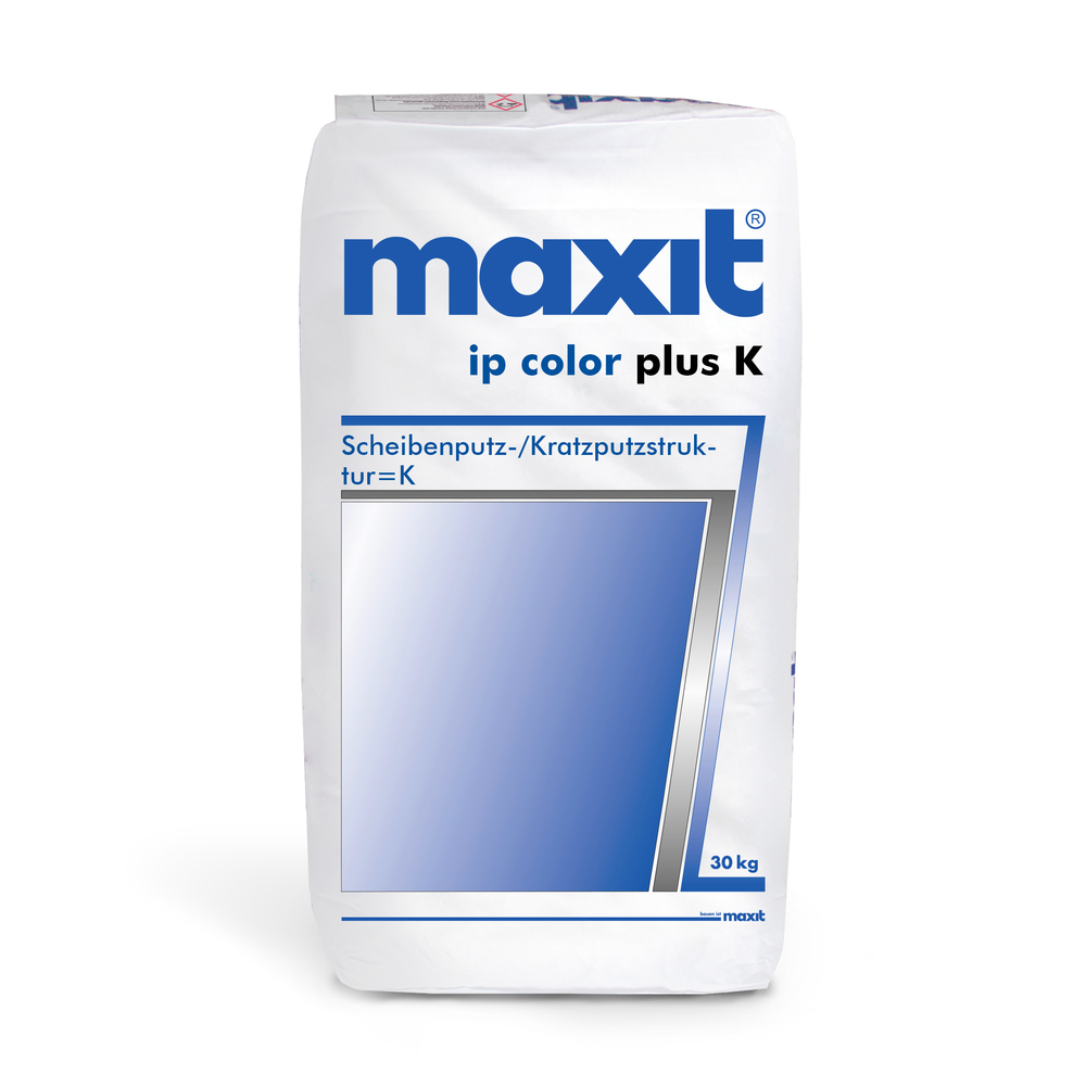 Maxit ip color plus K weiß 2mm 30kg MAXIT KRÖLPA Maxit ip color plus K weiß 2mm 30kg Edelp.vergüt. Scheibenp.-/Kratzputzstr.