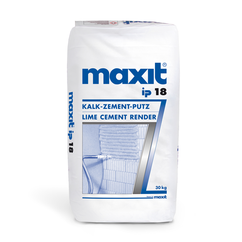 Maxit ip 18 Kalk-Zement-Putz 30kg MAXIT KRÖLPA Maxit ip 18 Kalk-Zement-Putz 30kg 1.25kg/(m²*mm)
