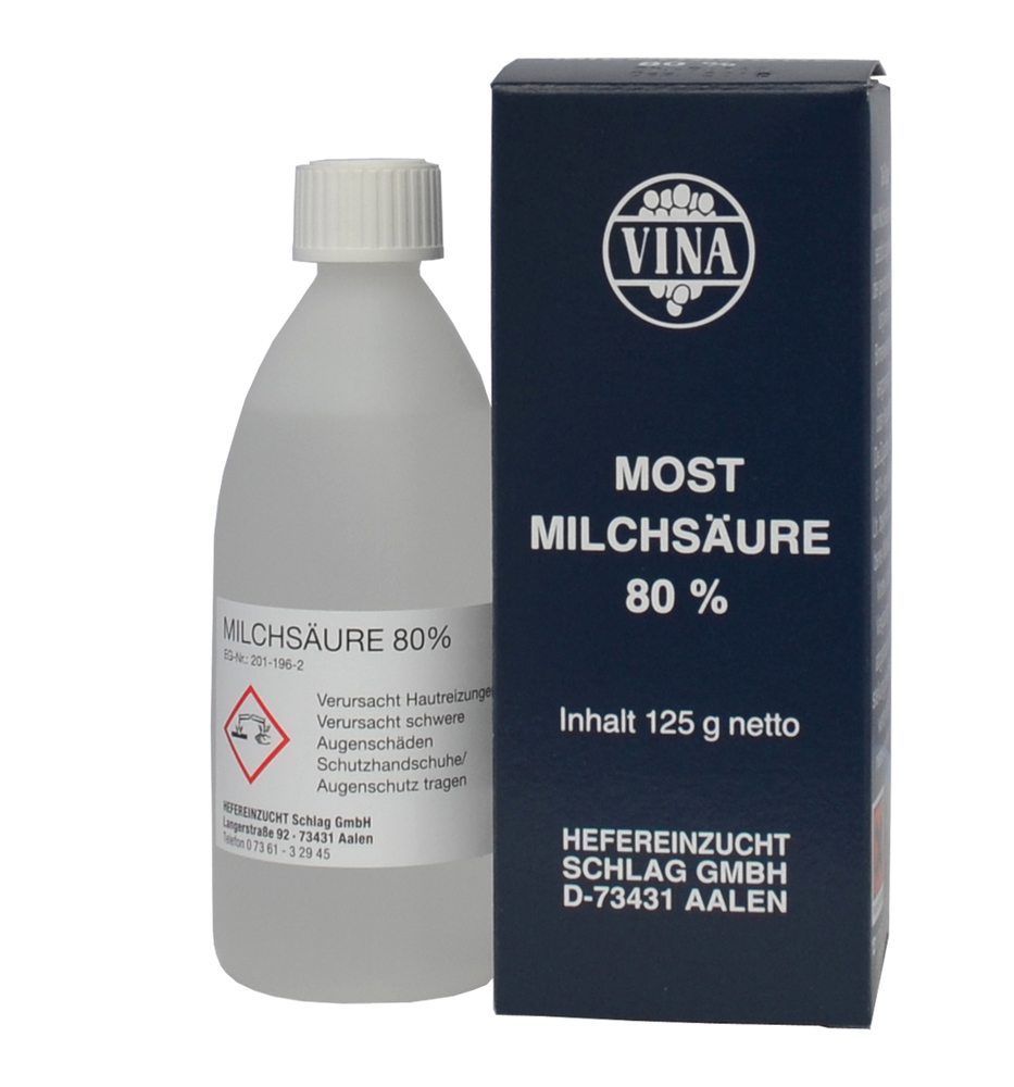 Milchsäure 80 % 125g HEFEREINZUCHT SCHLAG GMBH Milchsäure 80 % 125g