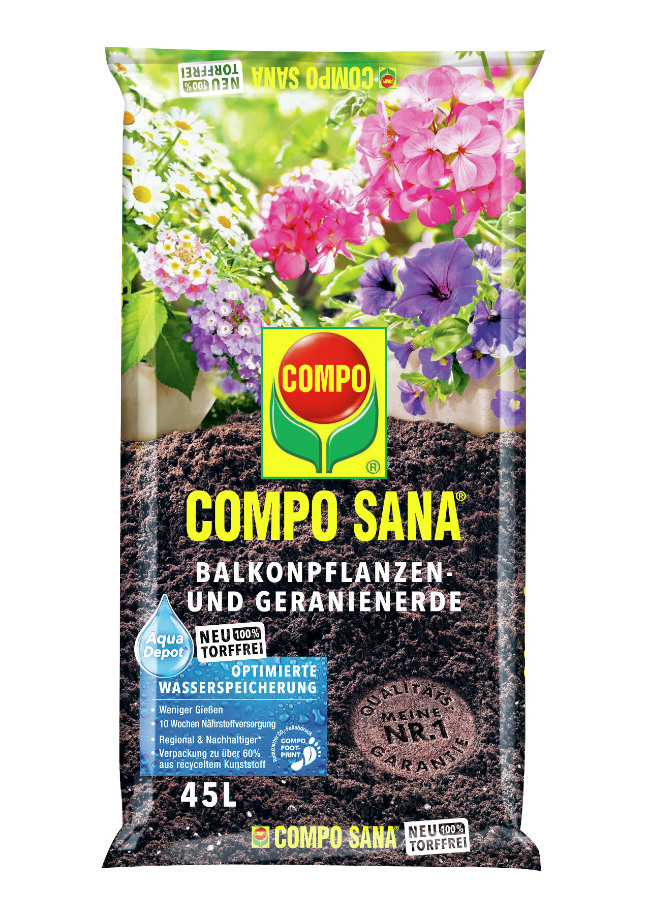 COMPO SANA Balkon- und Geranienerde, torffrei, 45 Liter COMPO SANA Balkon- und Geranienerde, torffrei, 45 Liter