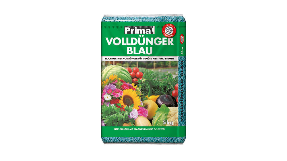 Prima Volldünger blau 5kg GREGOR ZIEGLER GMBH Prima Volldünger blau 5kg NPK 12+6+18(+2+38) PE-Beutel transparent