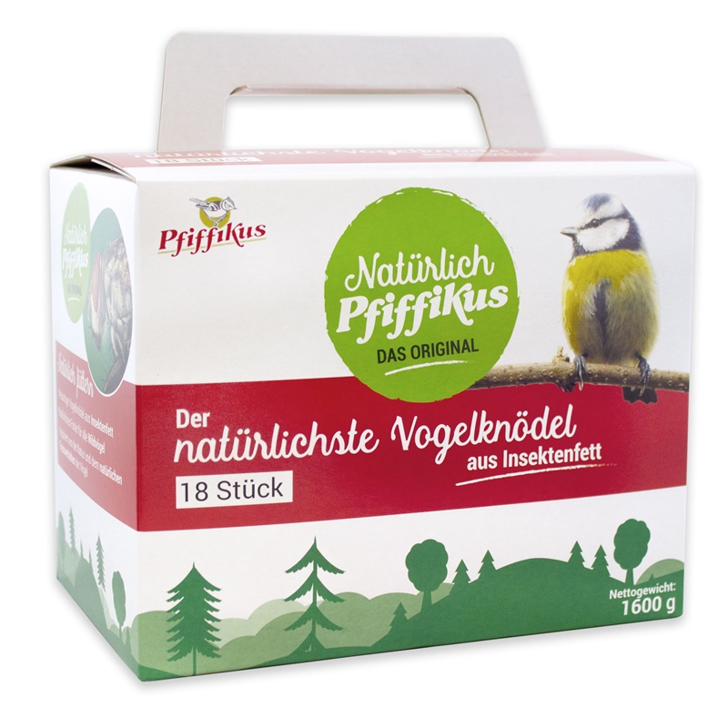 Pfiffikus Vogelknödel aus Insektenfett, 18er Pfiffikus Vogelknödel aus Insektenfett, 18er