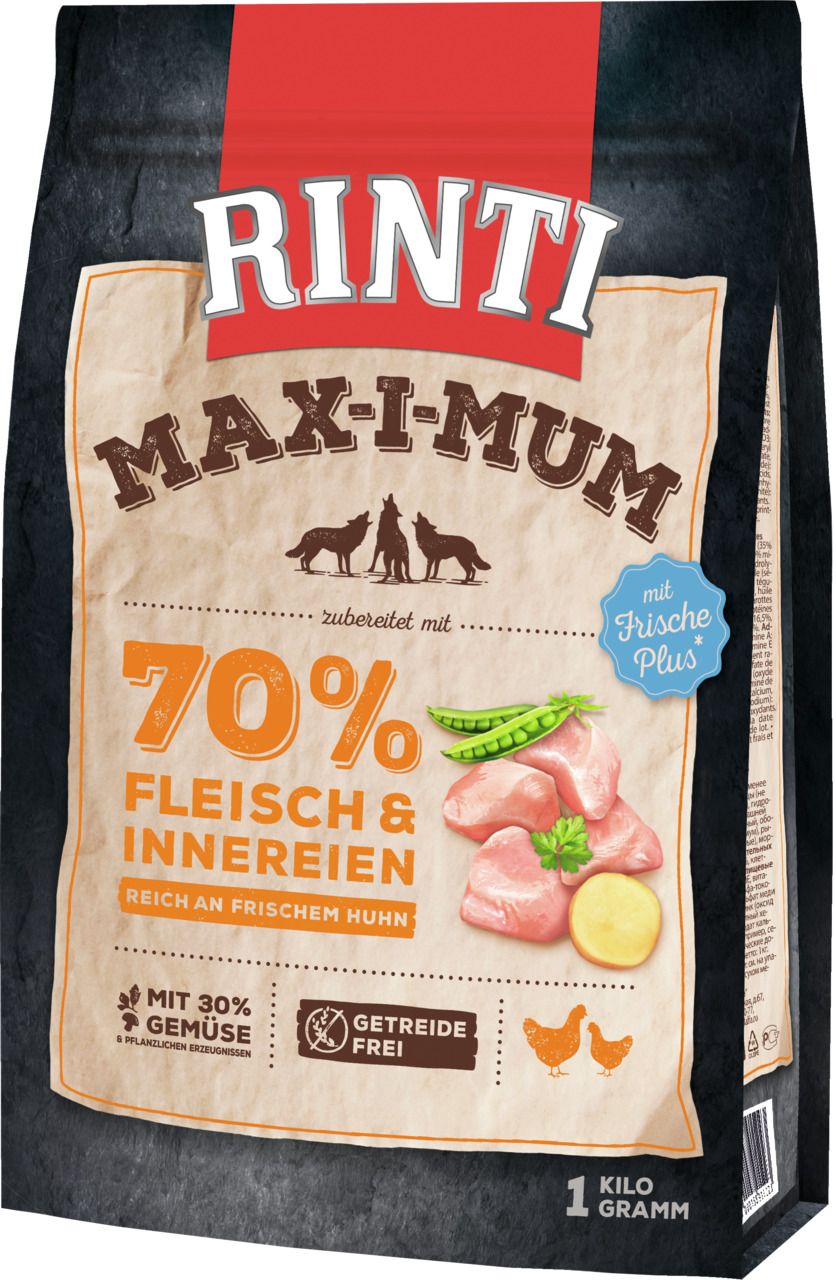 Rinti Max-i-mum Huhn Trockenfutter, 1kg  Rinti Max-i-mum Huhn Trockenfutter, 1kg