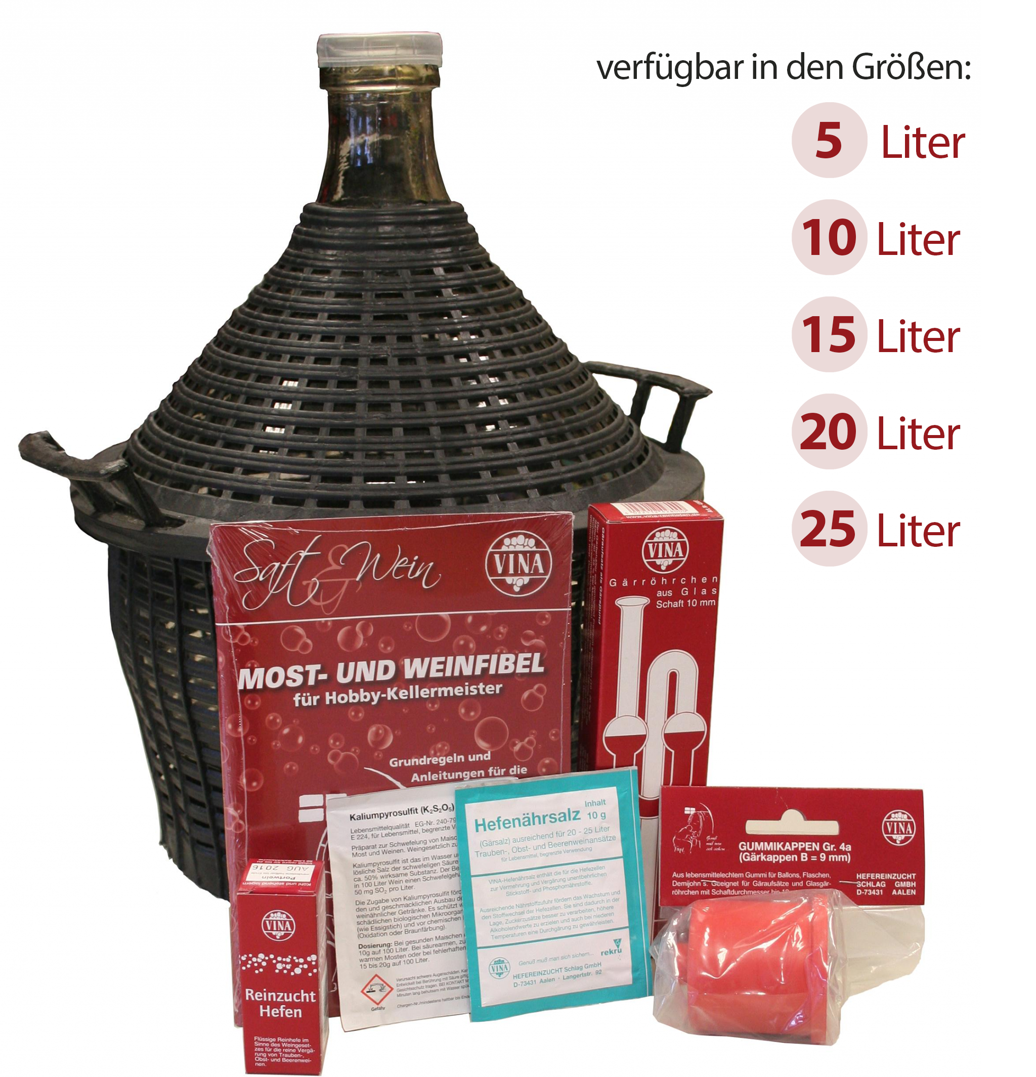 Starterset für Weinherstellung | inkl. 15 Liter Gärballon