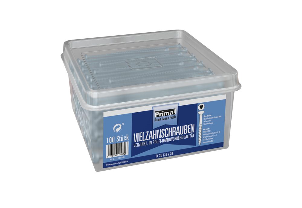 SWG SCHRAUBENWERK GMBH WALDENBURG Prima Universalschr. vz TX30 6,0x70 mm (100 Stück) PRO