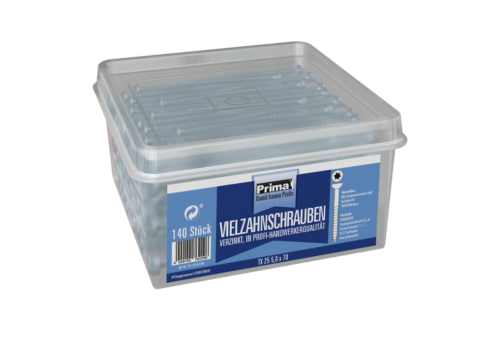 SWG SCHRAUBENWERK GMBH WALDENBURG Prima Universalschr. vz TX25 5,0x70 mm (140 Stück) PRO