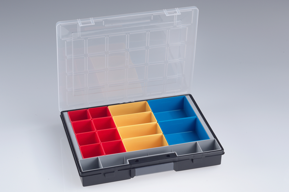 ALLIT AG EuroPlus Flex 37-15 schwarz/transparent Sortimentskasten mit herausnehmb. Boxen