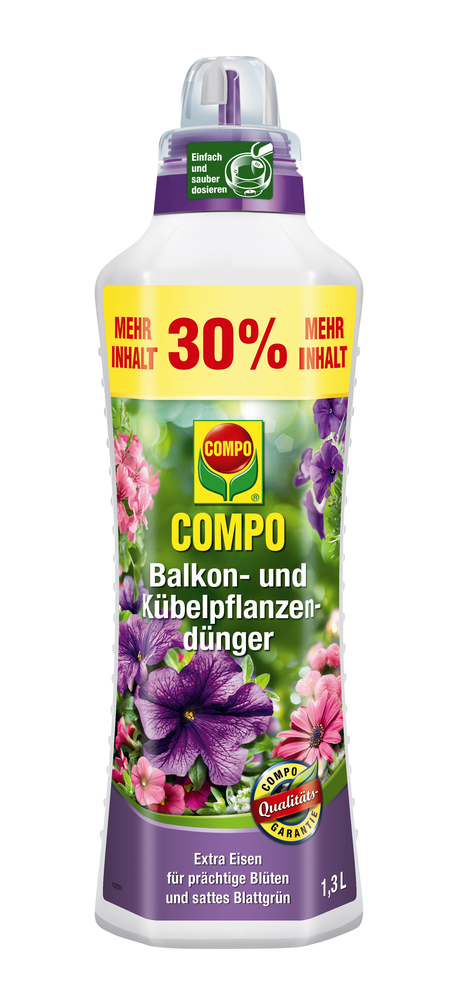 COMPO Balkon und Kübelpflanzendünger, 1.3 Liter