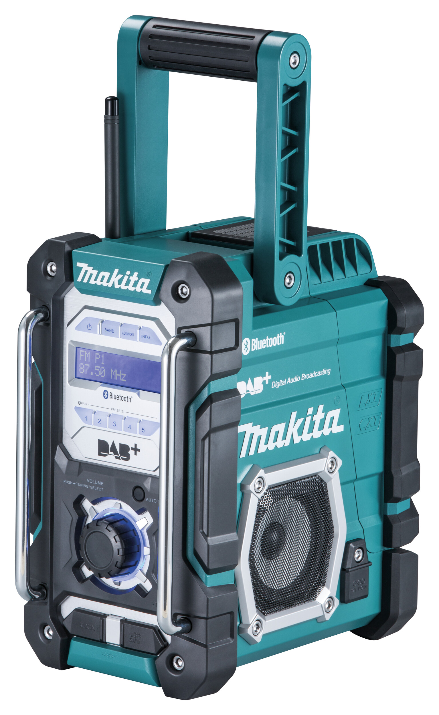  Akku-Baustellenradio 7,2-18 V mit DAB+ u. Bluetooth, ohne Akku