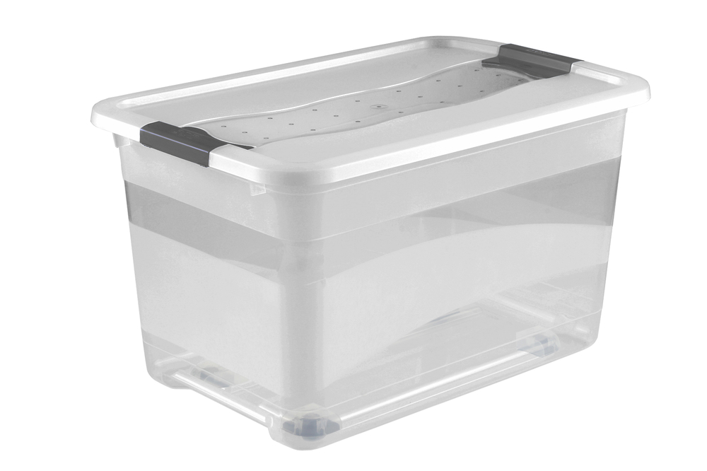KEEEPER Kristallbox Konrad trans. mit Rollen 52l 59,5x39,5x35cm