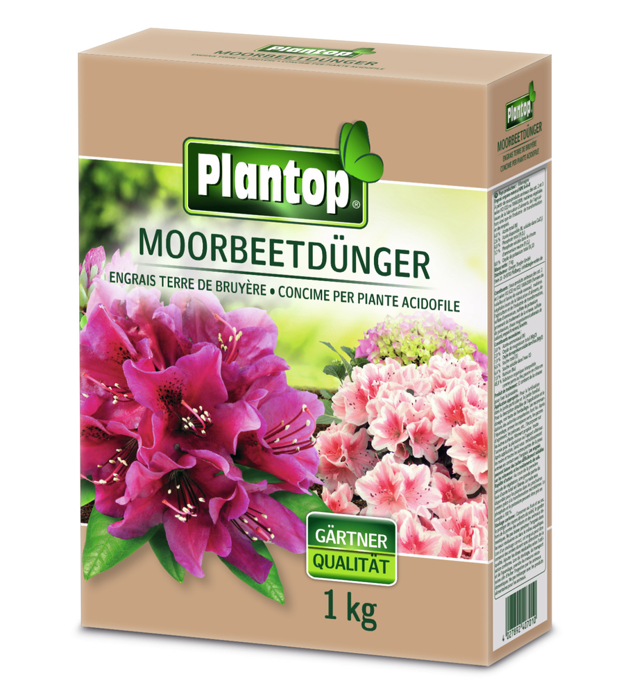 Plantop Moorbeetpflanzendünger 1kg GREGOR ZIEGLER GMBH Plantop Moorbeetpflanzendünger 1kg NPK 8+4+6 (+2) Faltschachtel