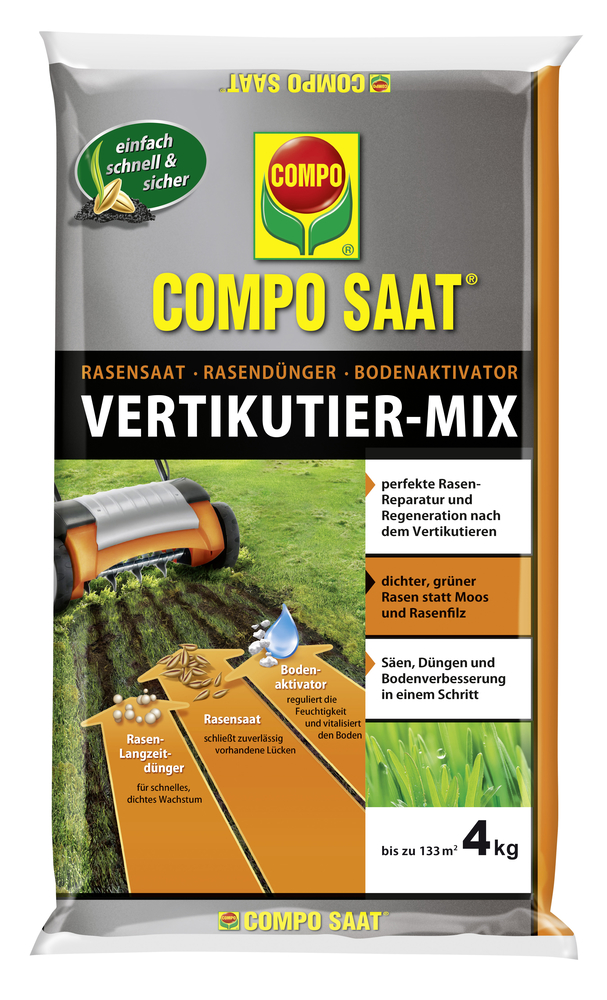COMPO SAAT Vertikutier-Mix 4kg BAT AGRAR GMBH & CO.KG (BEISELEN) COMPO SAAT Vertikutier-Mix 4kg Compo EREG für bis zu 133qm