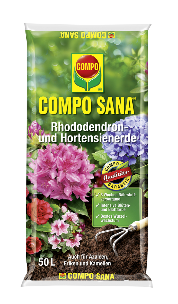 COMPO SANA Rhodo- u.Hortensienerde 50l COMPO COMPO SANA Rhodo- u.Hortensienerde 50l Compo PALETTEN-VE