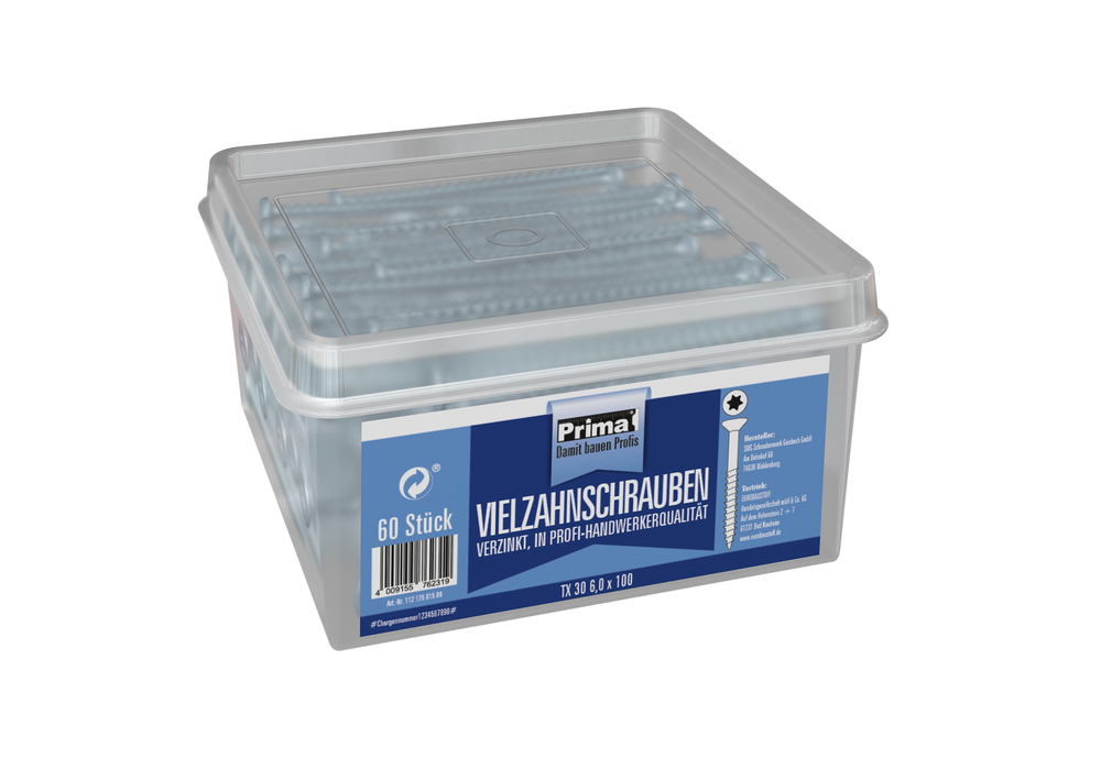 Prima Universalschr. vz TX30 6,0x100mm SWG SCHRAUBENWERK GMBH WALDENBURG Prima Universalschr. vz TX30 6,0x100mm (60 Stück) PRO