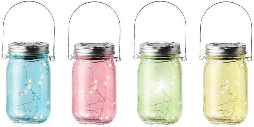 LED-Solar Glasgefäß, 8x14cm für außen, versch. Farben LED-Solar Glasgefäß, 8x14cm für außen, versch. Farben