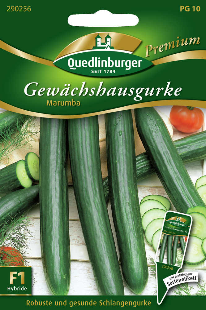 Gewächshausgurke, Marumba VERTRIEBSGESELLSCHAFT QUEDLIN- - Gewächshausgurke, Marumba PG 10 Premium