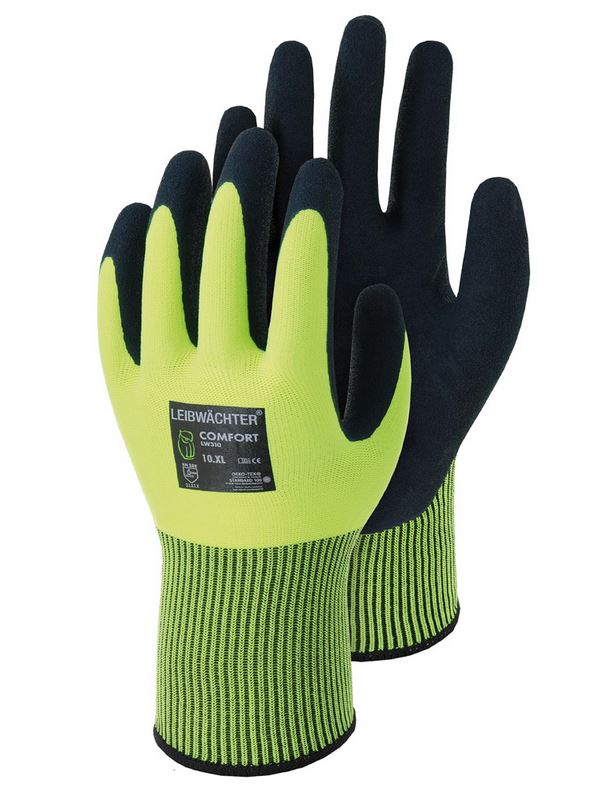 Leibwächter Handschuhe Comfort, 2-Fach getaucht, Größe: 7