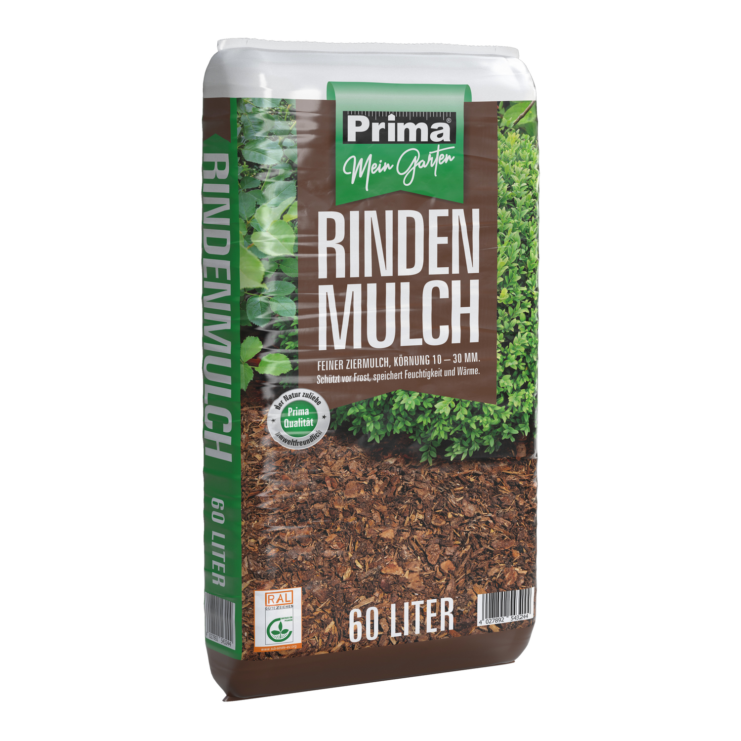 PRIMA Rindenmulch 10-30 mm, 60 Liter Bodenhilfsstoff