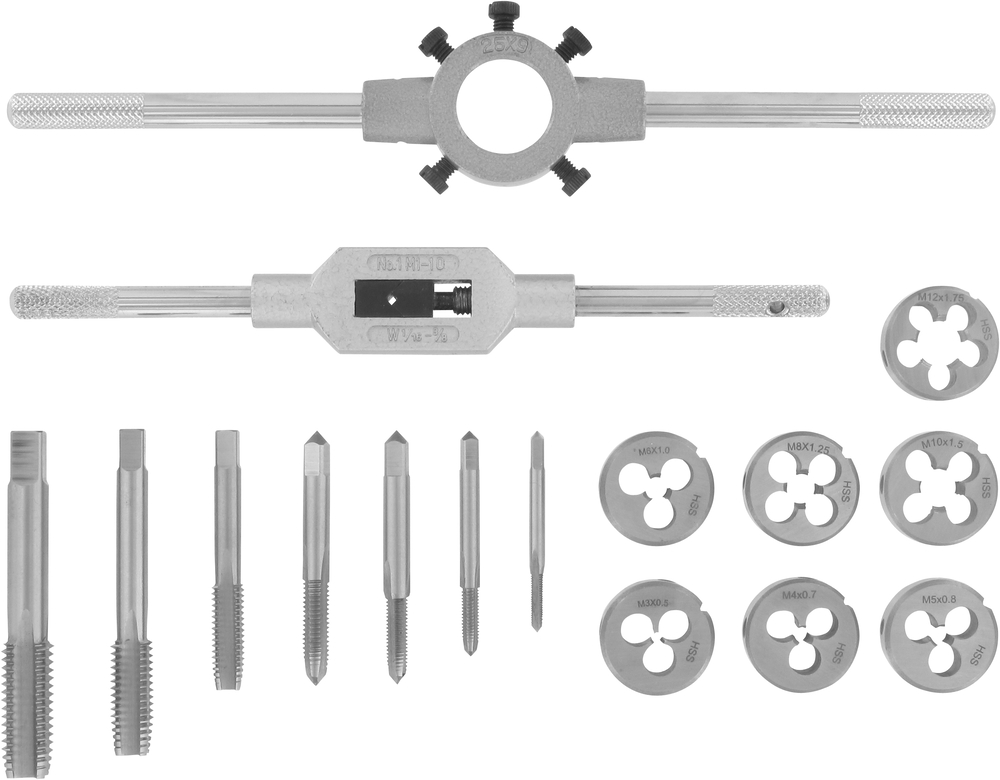 Gewindeschneidsatz 16-tlg. M3-M12 TRIUSO Gewindeschneidsatz 16-tlg. M3-M12