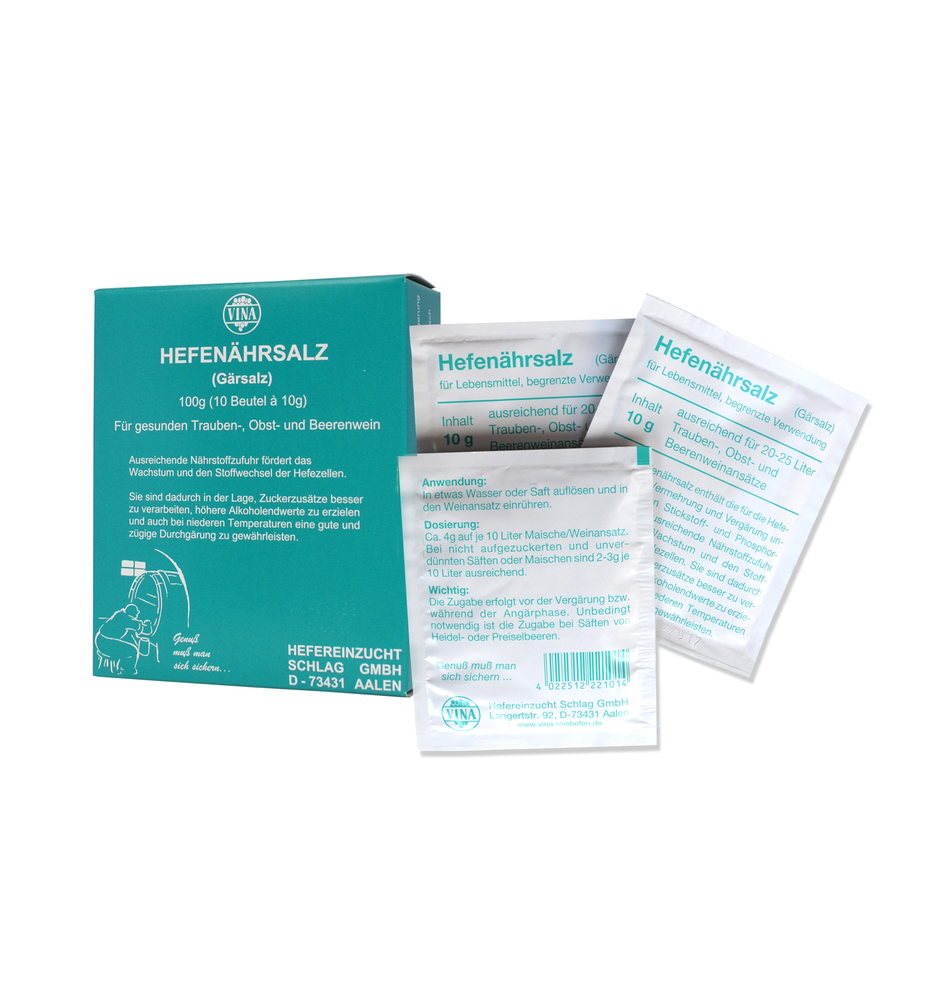 Hefenährsalz 10 x 10g-Btl. HEFEREINZUCHT SCHLAG GMBH Hefenährsalz 10 x 10g-Btl.