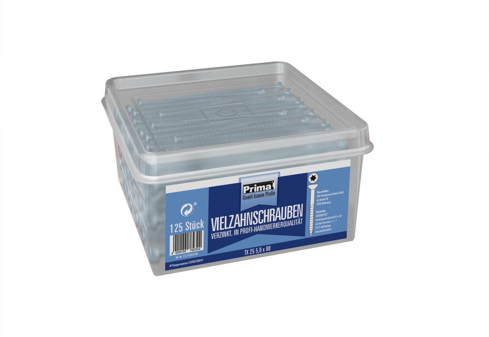 SWG SCHRAUBENWERK GMBH WALDENBURG Prima Universalschr. vz TX25 5,0x80 mm (125 Stück) PRO