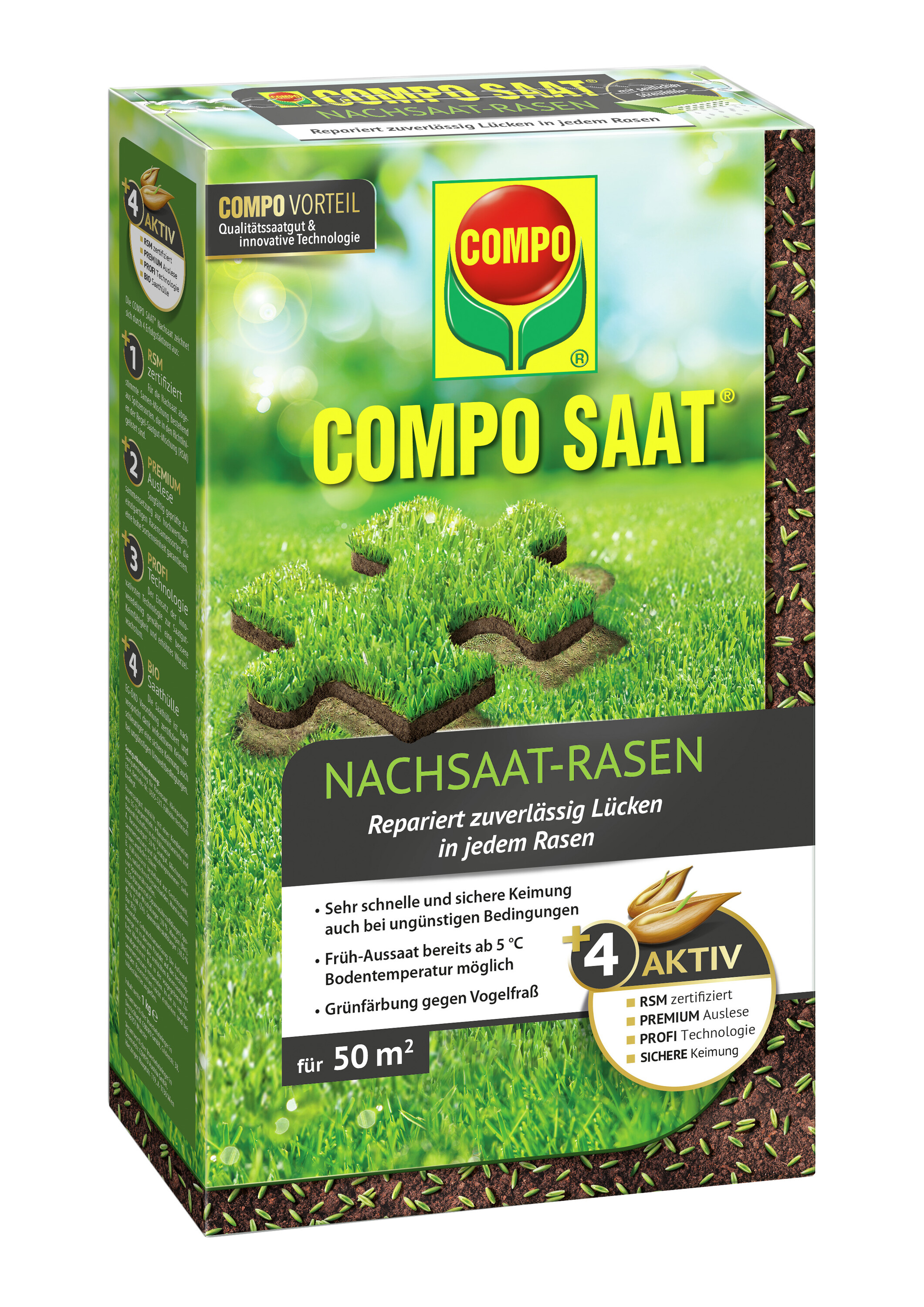COMPO SAAT Nachsaat-Rasen,  1 kg für ca. 50 m²