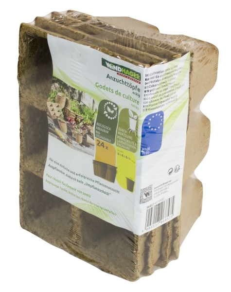 Anzucht-Toepfe 6x6cm eckig 24 St. WINDHAGER HANDELSGESELLSCHAFT Anzucht-Toepfe 6x6cm eckig 24 St.