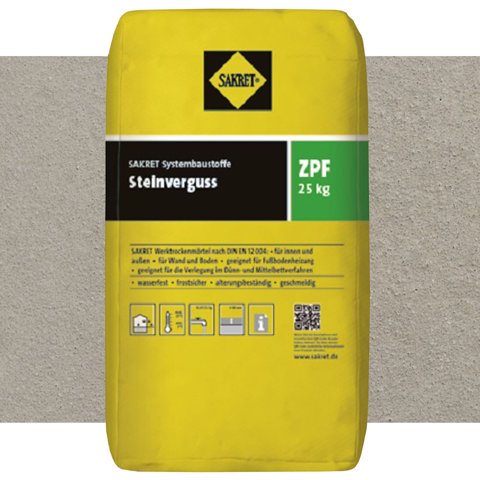 SAKRET Steinverguss ZPF grau 25kg SAKRET Steinverguss ZPF grau 25kg