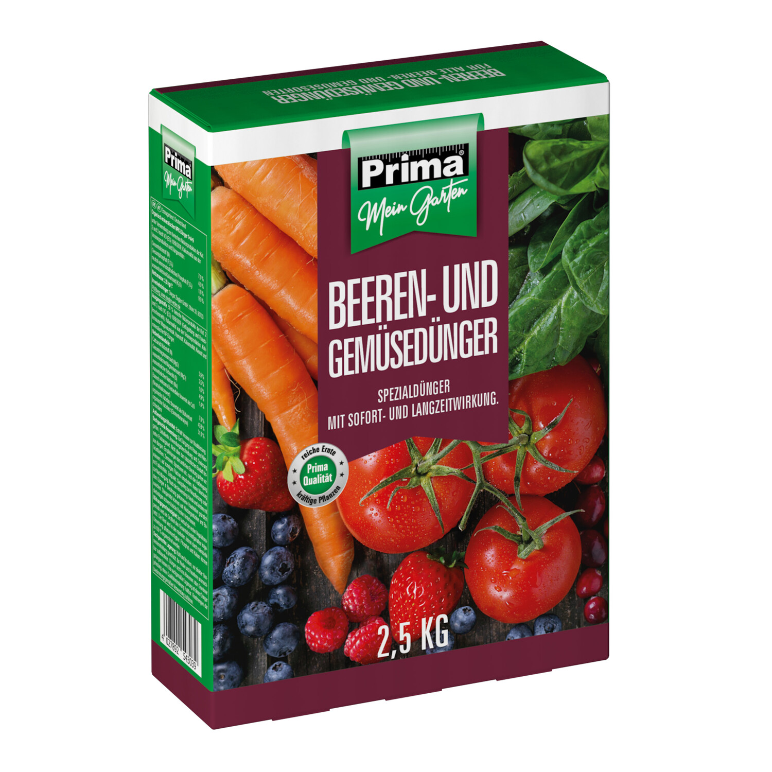 PRIMA Beeren- und Gemüsedünger 2,5 kg Sofort Langzeitwirkung NPK 7+4+9