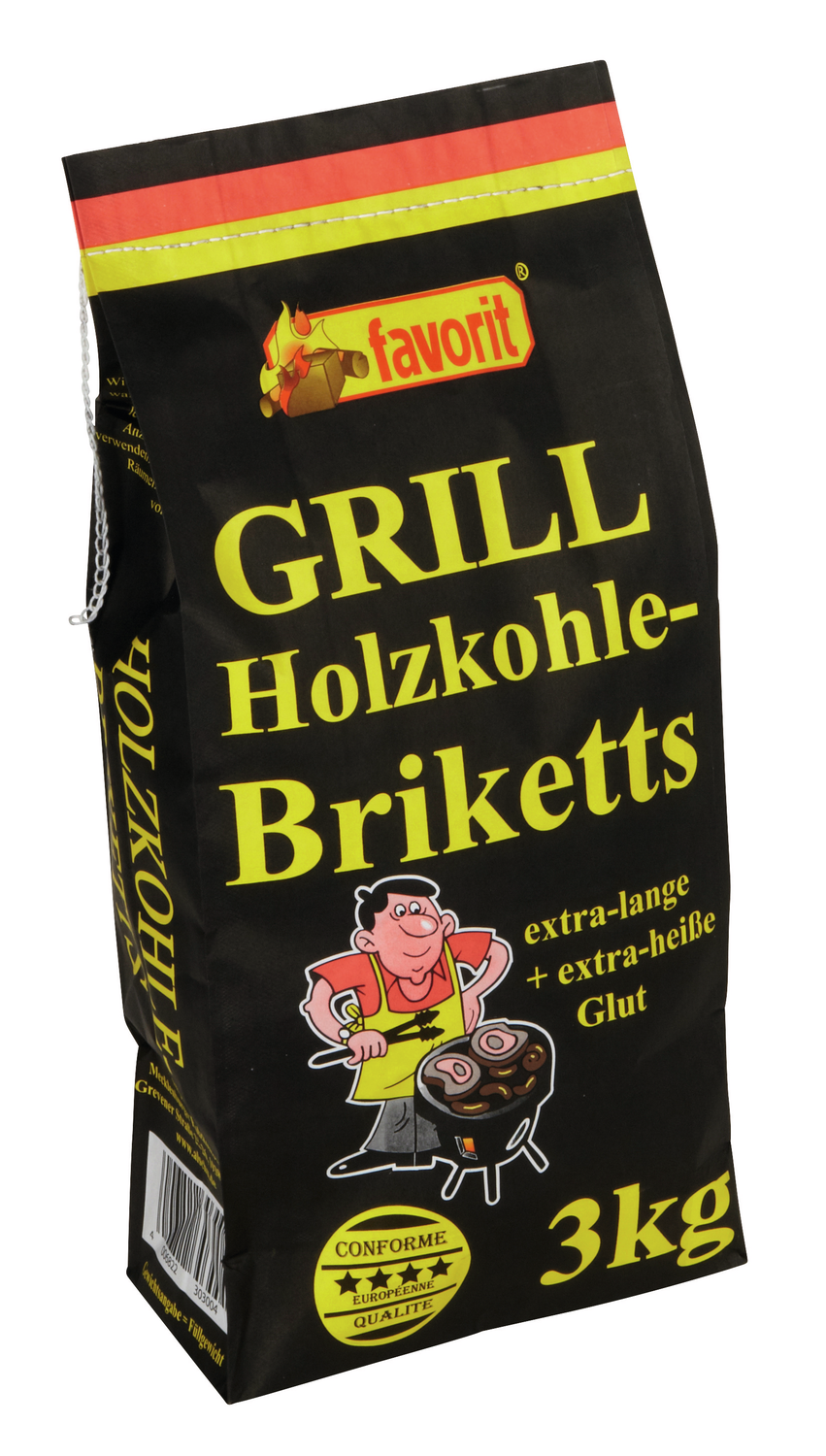 Favorit® Grillbrikett 3 kg Grillkohle Grill Holzkohle Briketts