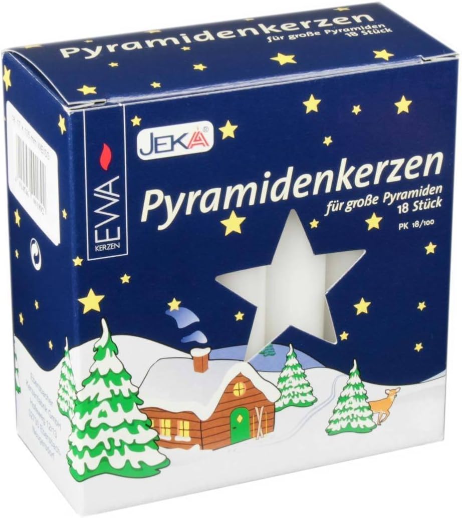 Ebersbach Pyramidenkerzen groß 17/105 weiß, 18er 