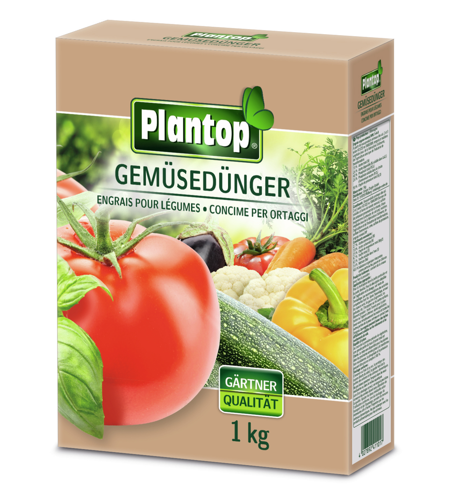 Plantop Tomaten und Gemüsedünger 1kg GREGOR ZIEGLER GMBH Plantop Tomaten und Gemüsedünger 1kg NPK 7+4+9 (+3) Faltschachtel