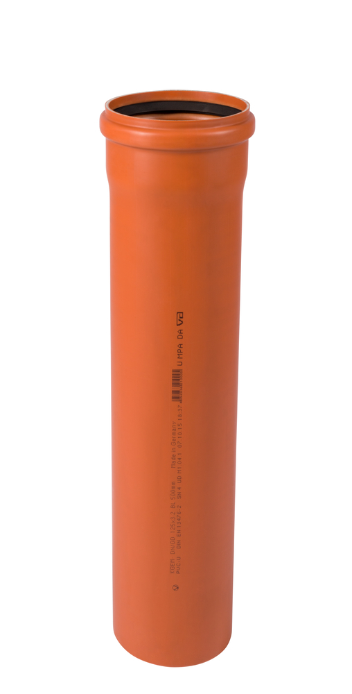 KGEM Rohr mit Muffe DN/OD 125 0,5m GEBR. OSTENDORF KUNSTSTOFFE KGEM Rohr mit Muffe DN/OD 125 0,5m DIN EN 13476-2