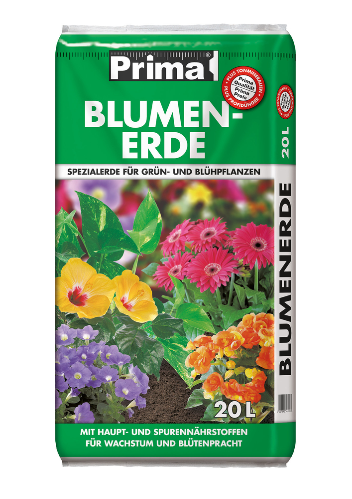 GREGOR ZIEGLER GMBH Prima Blumenerde Torfreduziert 20l Rez. 50% Torf und 50% Torfersatzstoffe