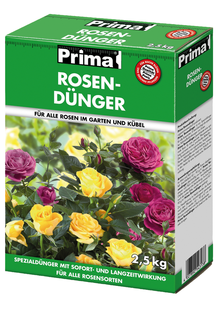 GREGOR ZIEGLER GMBH Prima Rosendünger 2,5kg NPK 6+6+8 (+2) Faltschachtel