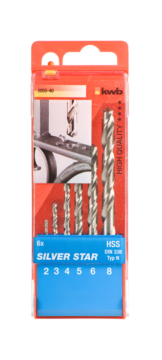 Bohrerkassette Silver Ø2,0-8,0 mm 6-tlg. KWB BURMEISTER Bohrerkassette Silver Ø2,0-8,0 mm 6-tlg. kwb DIY