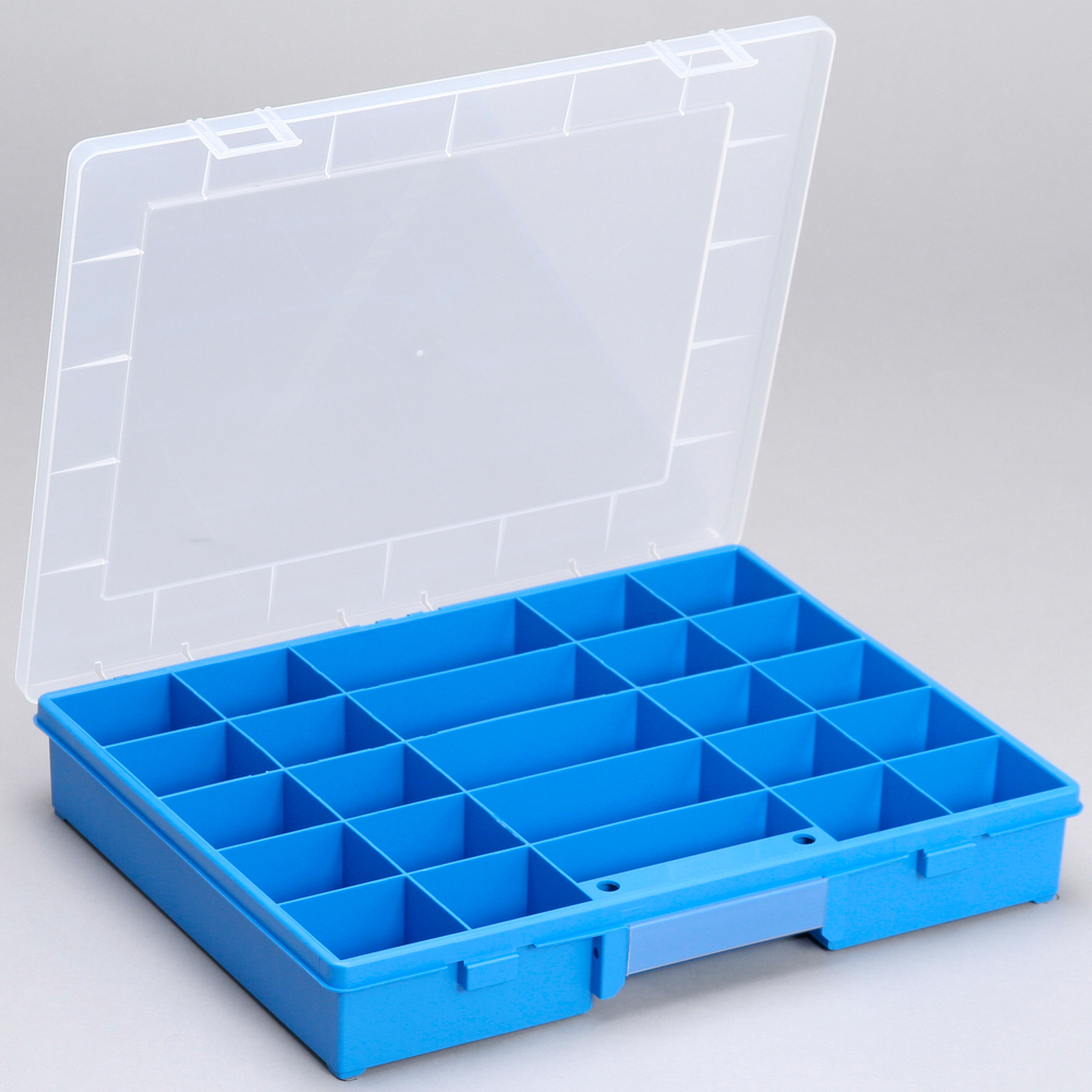 ALLIT AG EuroPlus Basic 37/25 blau/transparent Sortimentskasten