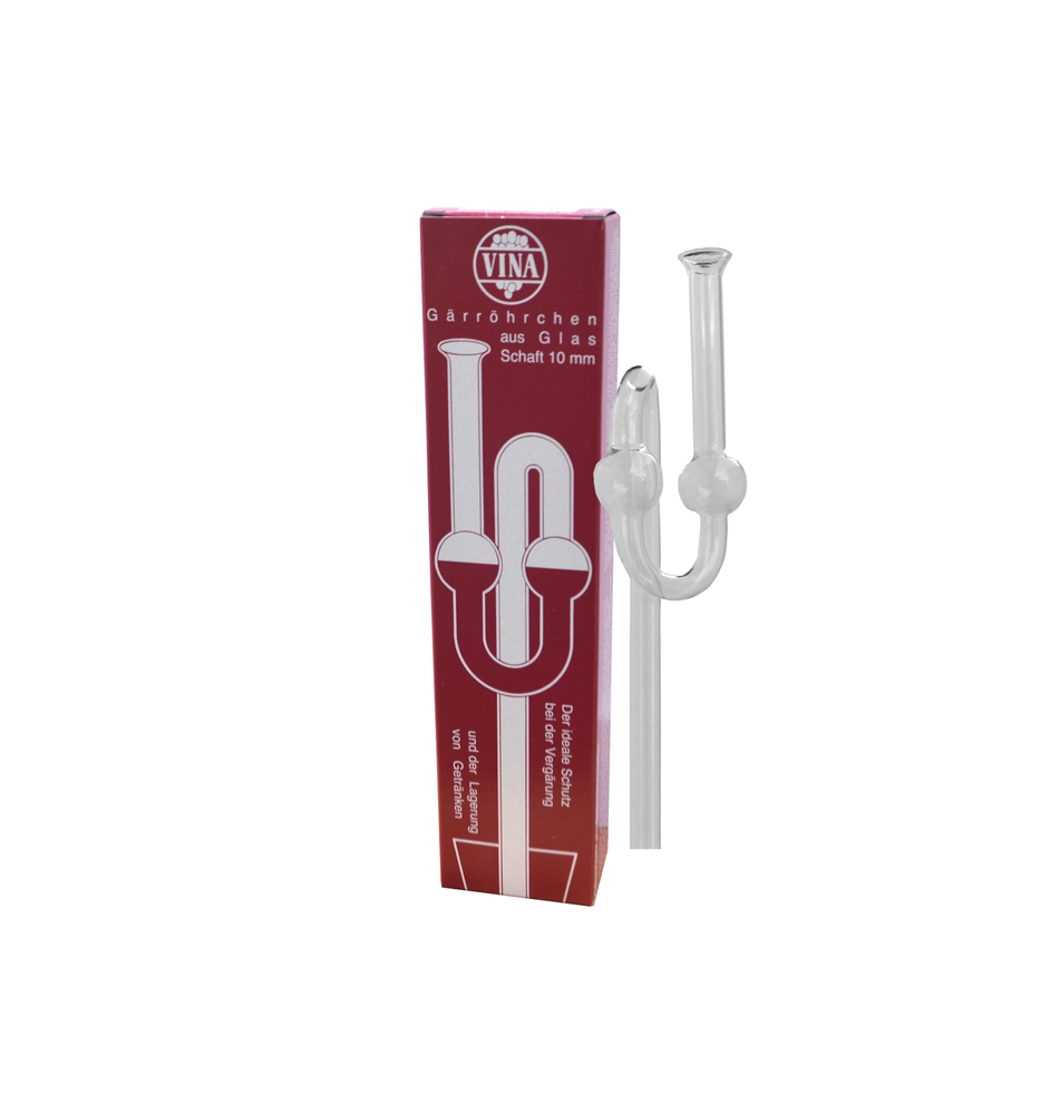 Gäraufsatz aus Glas - 2 Kugeln, 10 mm HEFEREINZUCHT SCHLAG GMBH Gäraufsatz aus Glas - 2 Kugeln, 10 mm