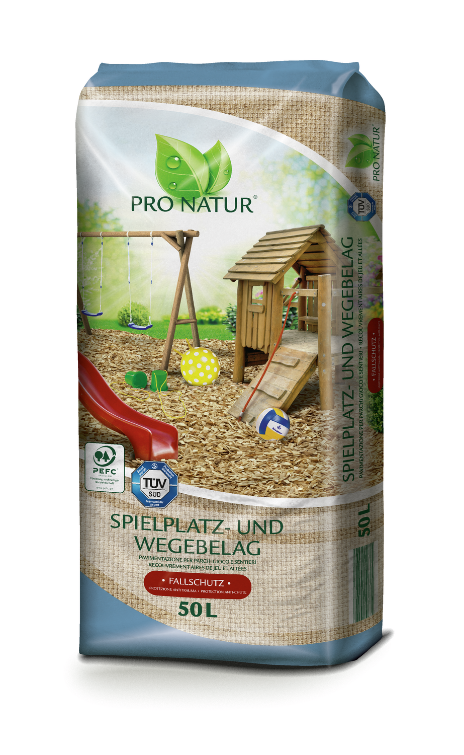 ProNatur Spielplatz- und Wegebelag 50 Liter, DIN EN 1177 TÜV Fallschutzmaterial ProNatur Spielplatz- und Wegebelag 50 Liter, DIN EN 1177 TÜV Fallschutzmaterial